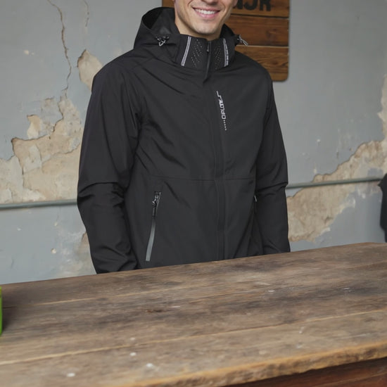 Campera Hombre Slim con Capucha Nylon Impermeable Ultraligera