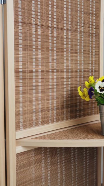 Biombo Divisor SM Plegable Madera Bambú