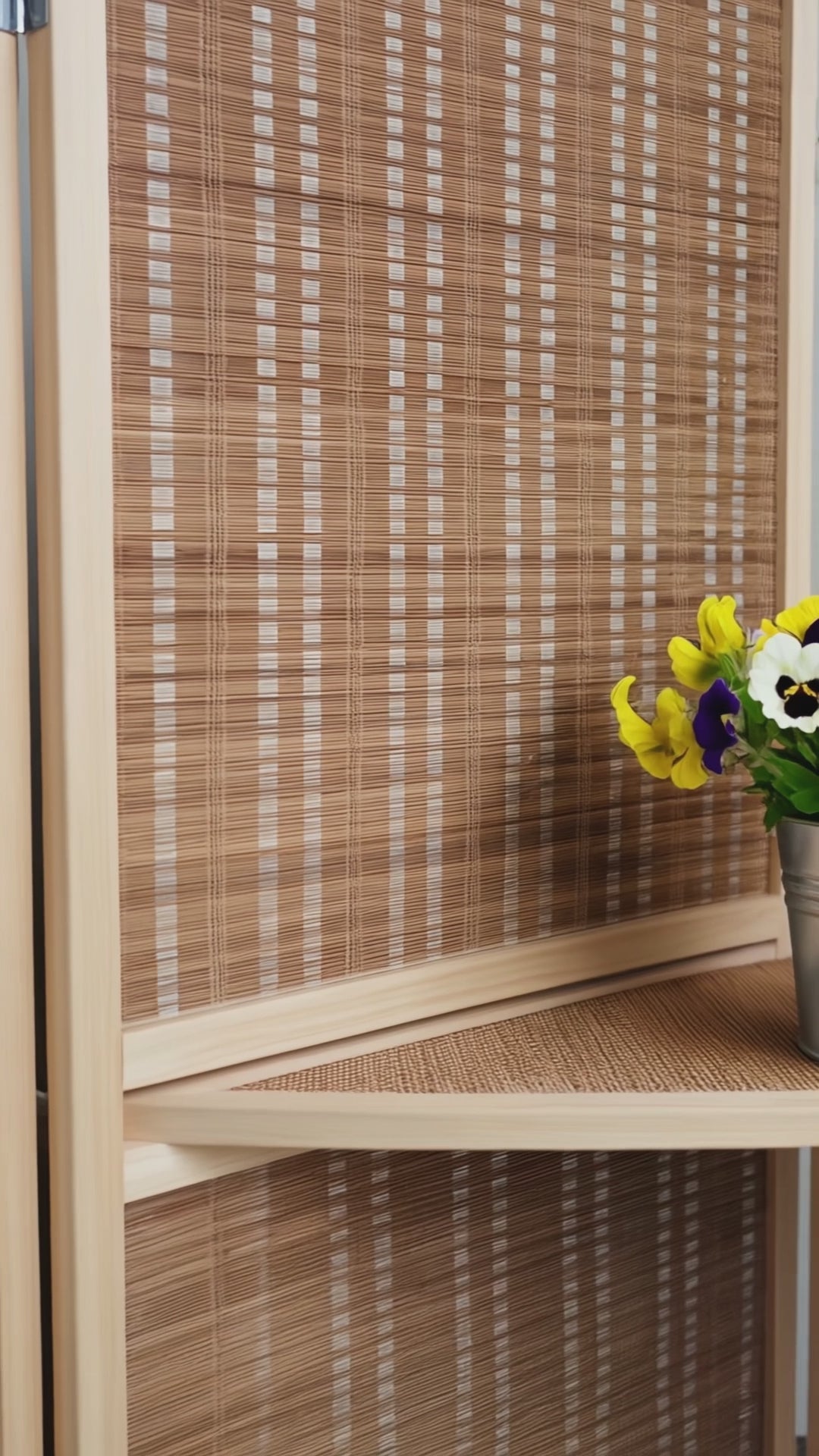 Biombo Divisor SM Plegable Madera Bambú