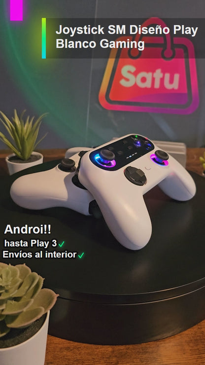 Joystick SM Diseño Play Blanco Gaming