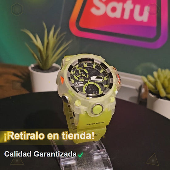 Reloj Stryve Deportivo Cronógrafo Fluorescente Verde