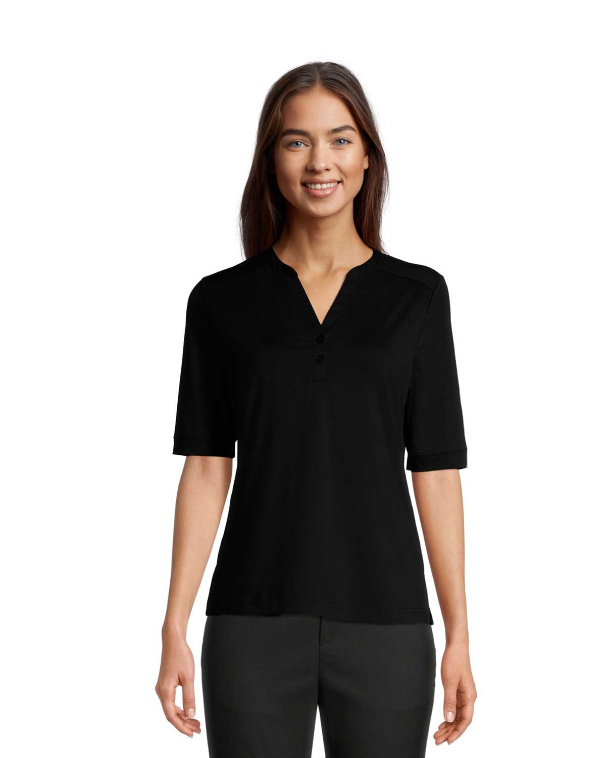 Remera dama Knoos MC lisa cuello mao