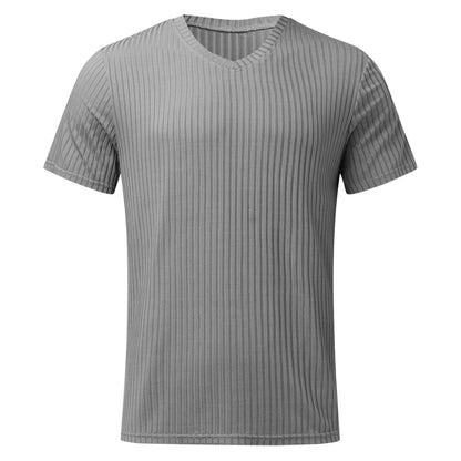 Remera hombre MC al cuerpo escote v