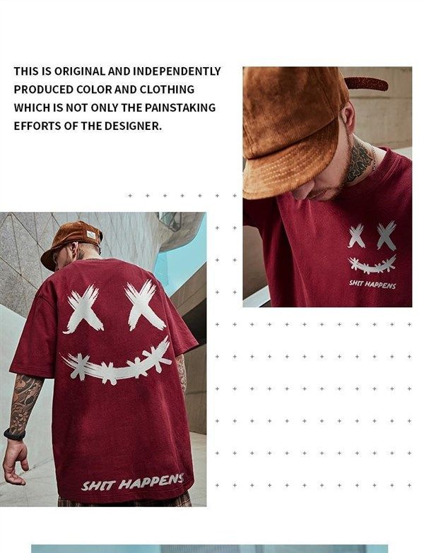 Remera Hombre MC oversize smile