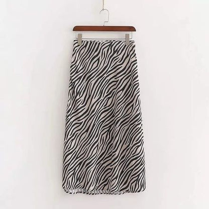 Pollera larga TG cebra gasa www