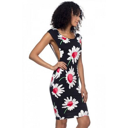 Vestido manga corta con Flores grandes Capella