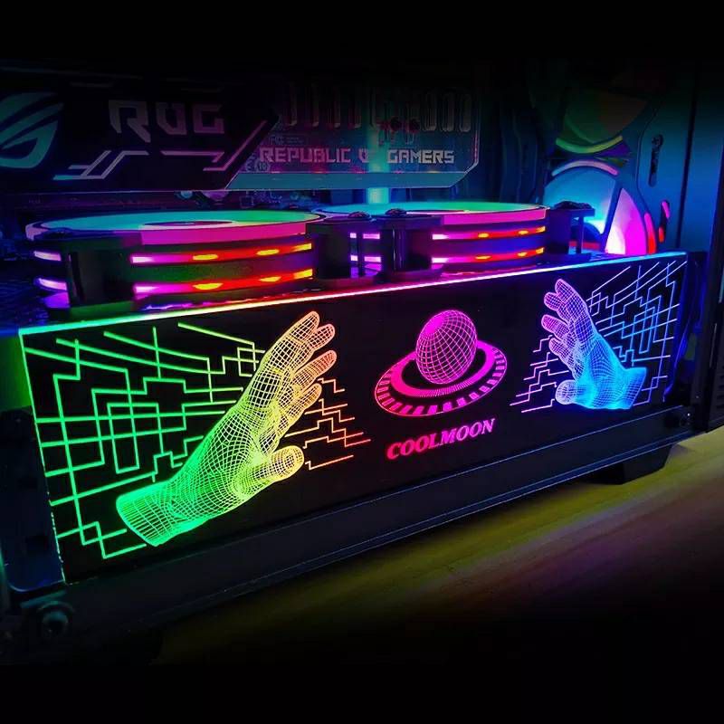 Placa de luz rgb para carcasa