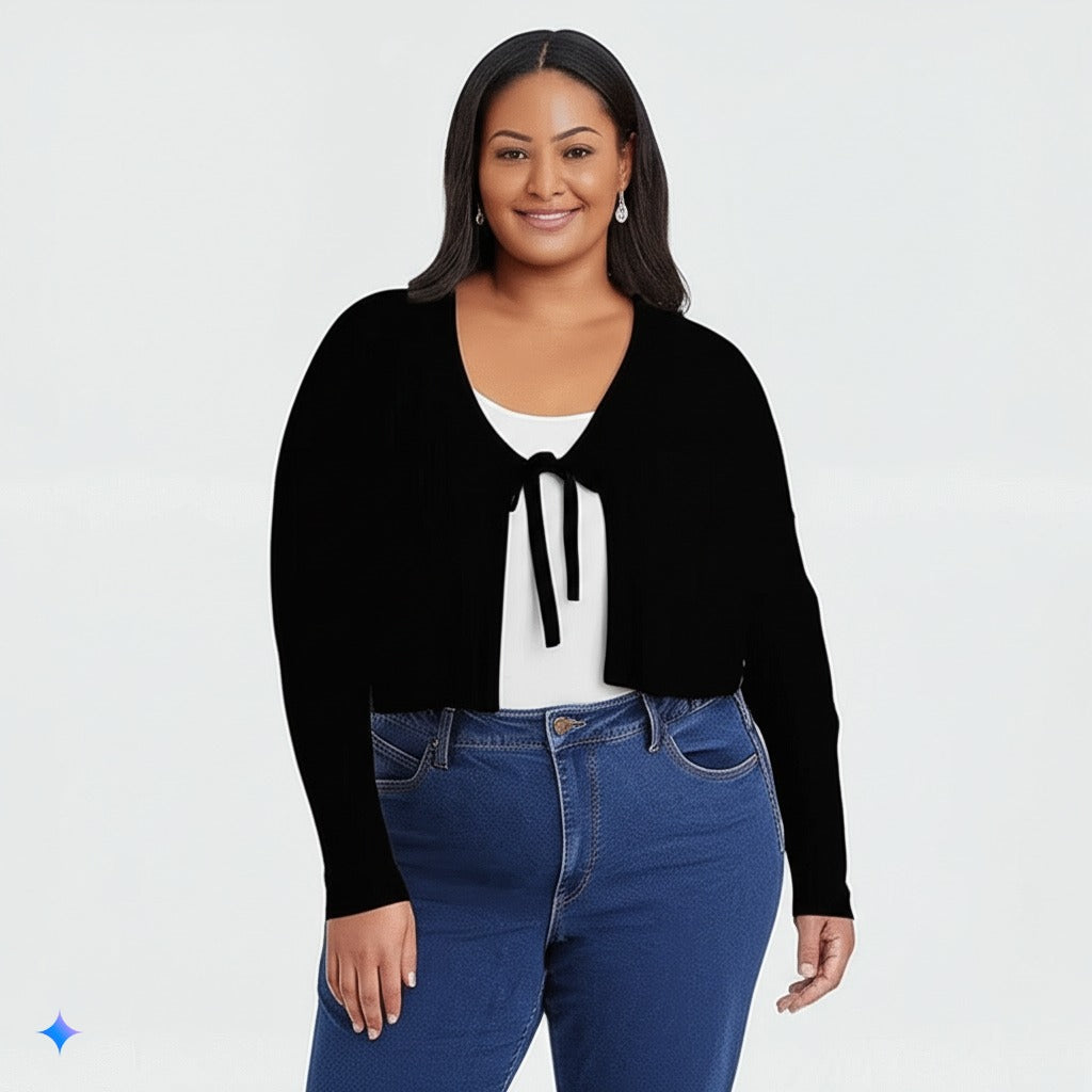 Saco dama Ava Viv hilo corto Plus Size de atar