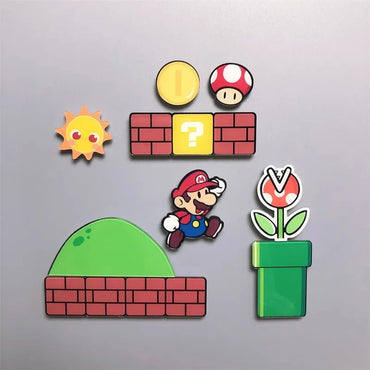 Set De imanes de heladera Mario bros