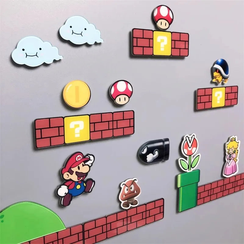 Set De imanes de heladera Mario bros