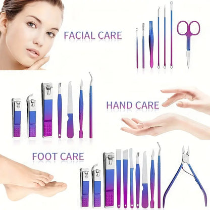 Set de Manicura y Pedicura 18 piezas 