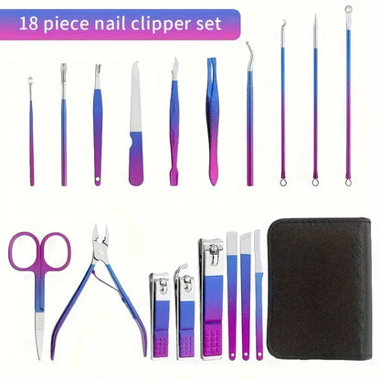 Set de Manicura y Pedicura 18 piezas 