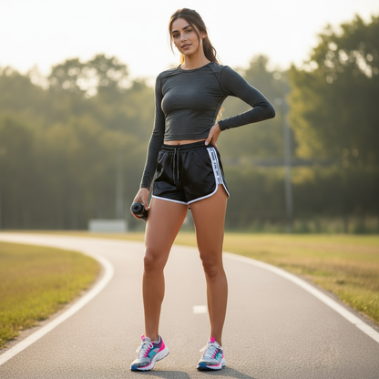 Short dama saten deportivo