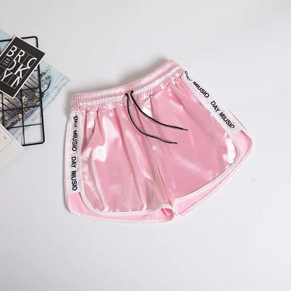Short dama saten deportivo