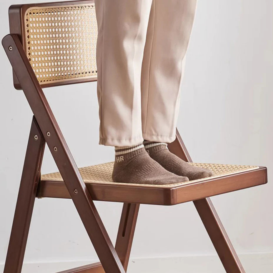 Silla Plegable Minimalista con Respaldo. Ideal para Comedor, Sala o Escritorio