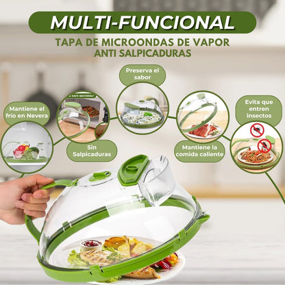 Tapa Cubreplatos para microondas  mantiene la humedad 