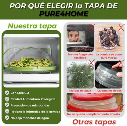 Tapa Cubreplatos para microondas  mantiene la humedad 