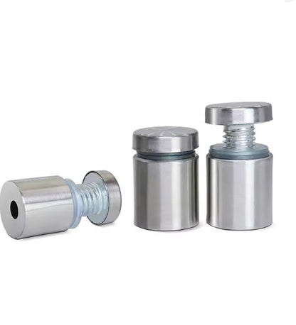 Tornillos decorativos de acero inoxidable negro, clavos dorados cepillados acrílicos. Ideales para fijación de vidrio, espejos y paneles publicitarios personalizados.