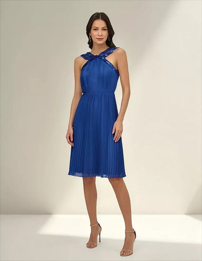 Vestido dama Adrianna Papell lentejuelas y tablas 