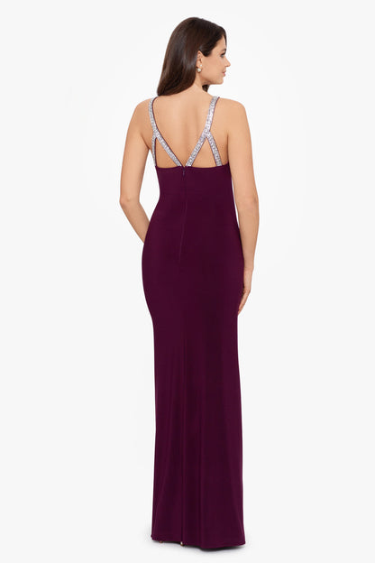 Vestido dama betsy Adams bretel brillos