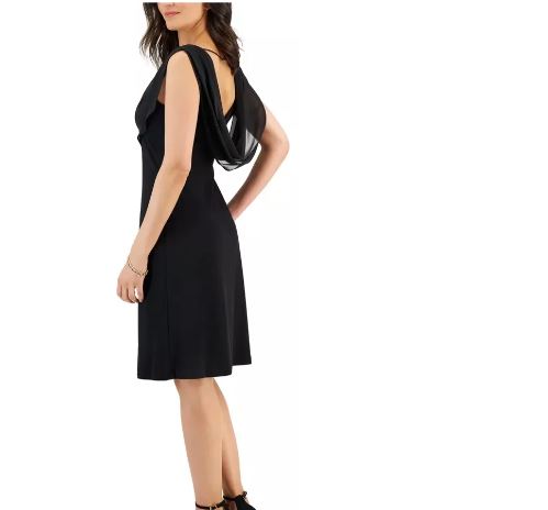 Vestido dama Connected solera corta acampanado con gasa